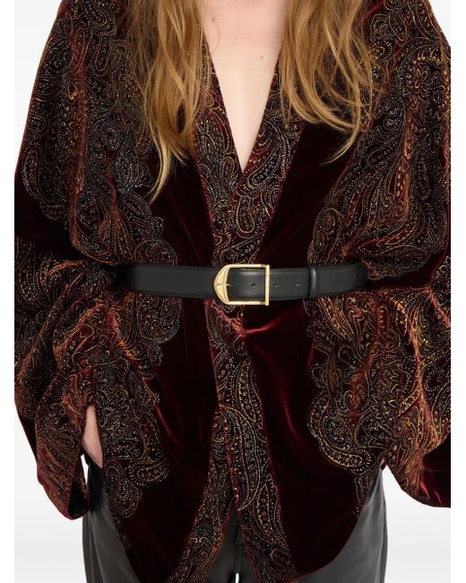 Zadig & Voltaire Fluwelen Jack Met Paisley-Print in het Brown