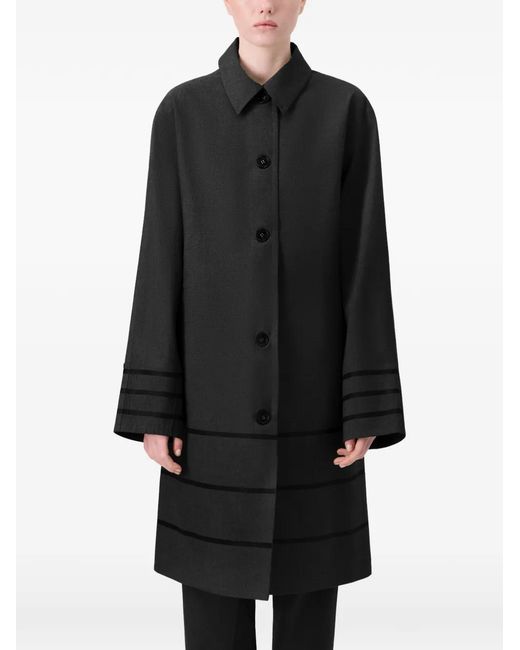 Coperni Black Tonal Stripes Tailored Coat