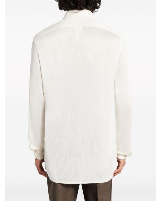Camicia semi trasparente di Tom Ford in White da Uomo