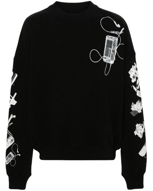 Off-White c/o Virgil Abloh Sweatshirt mit Scan Arrow-Print in Black für Herren