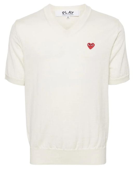 COMME DES GARÇONS PLAY ハートパッチ プルオーバー White