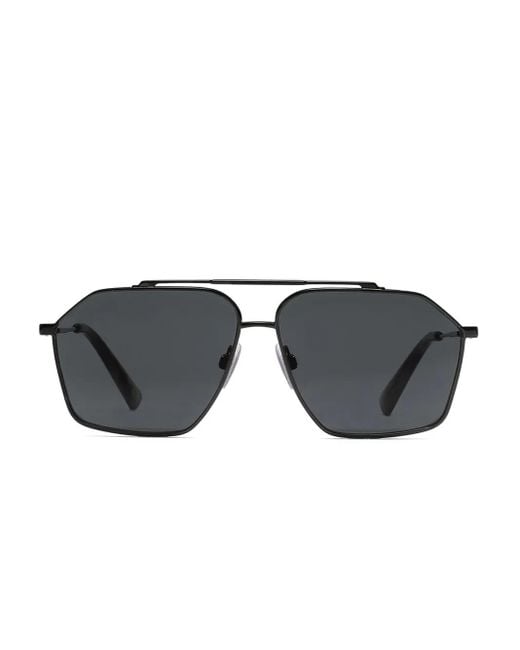 メンズ Dolce & Gabbana Stefano パイロット サングラス Black