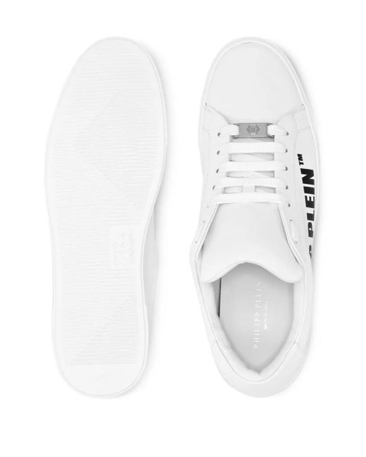 Philipp Plein White Carson Plein Low-Top Sneakers for men