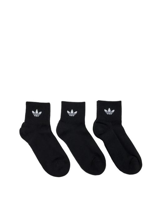 Adidas Black Logo Socks (Set Of Three)