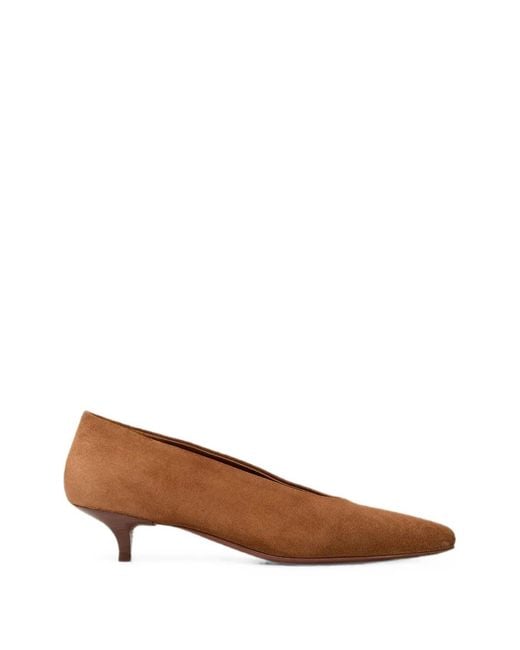 Marsèll Brown Longiforma Suede Pointed-Toe Pumps