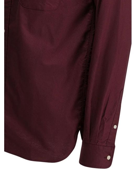 Beams Plus Purple Pocket Button Shirt for men