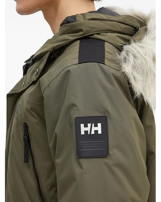 Helly Hansen Green Trimmed Hooded Parka for men
