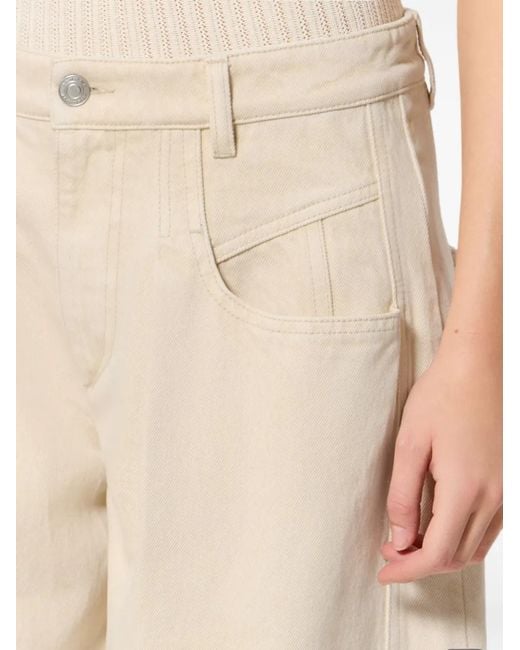 Isabel Marant Natural Lisha Barrel-Leg Jeans