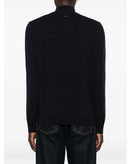 Pull À Col Montant Zippé Corneliani pour homme en coloris Black