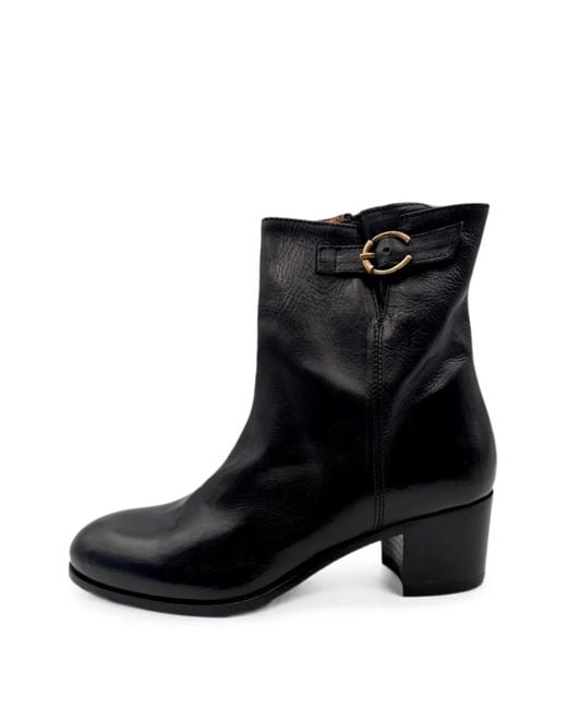 Elia Maurizi Black Garda Leather Boots