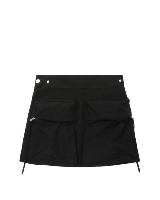 Helmut Lang Black Jupe À Poches Zippées
