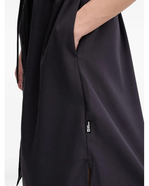 Jack Wolfskin Black Drawstring Shirt Dress