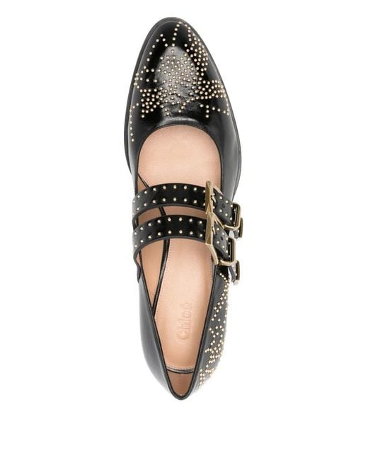 Chloé Black Susanna Buckle-Strap Pumps