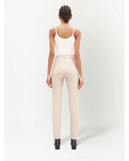 Courreges White Straight-Leg Vinyl Trousers