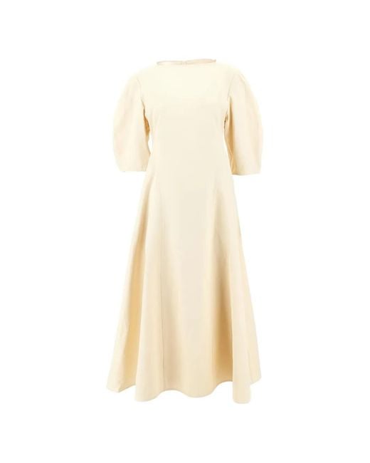 Jil Sander Natural Linen Midi Dress