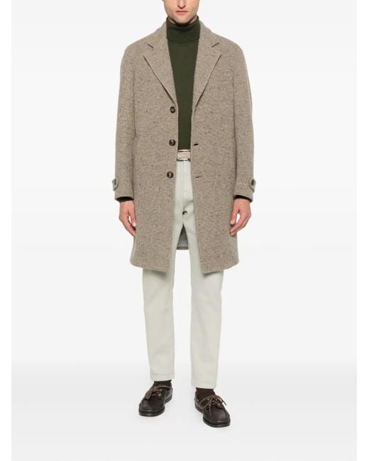 Eleventy Gray Single-Breasted Coat for men