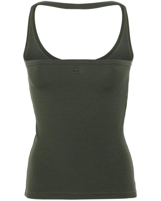 Top A Coste di Courreges in Green