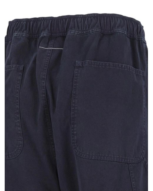 MM6 by Maison Margiela Blue Overdyed Gabardine Wide-Leg Trousers for men