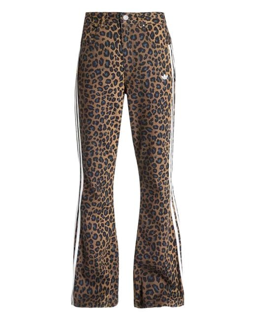 Adidas Gray Leopard-Print Trousers