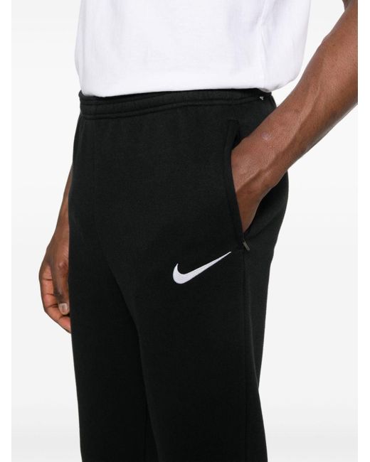 Nike Black Swoosh-detail Track Pants for men