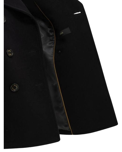 Sealup Black Double-Breasted Coat