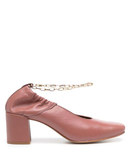 Alohas Pink Agent Anklet Leather Pumps