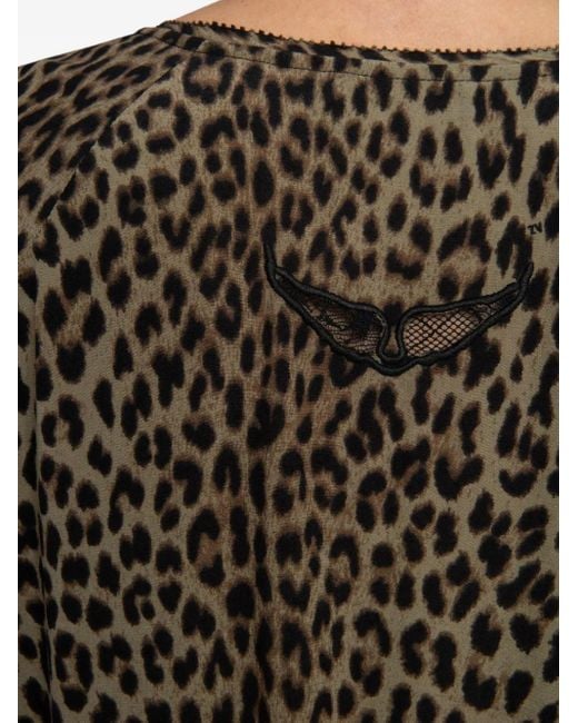 Zadig & Voltaire Rinas レオパード ミニドレス Brown