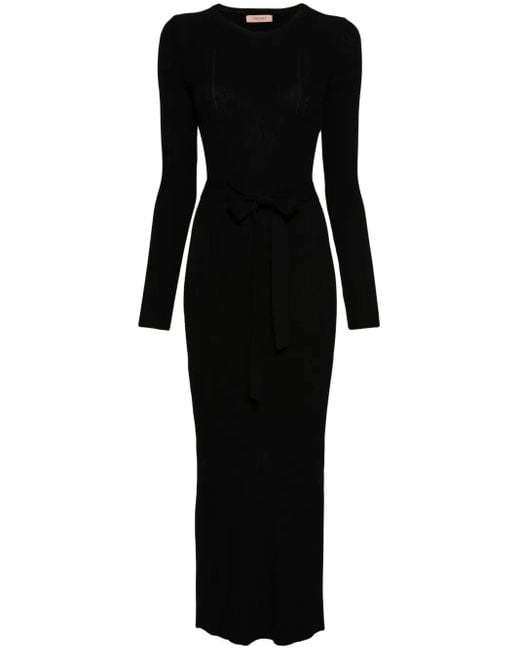 Twinset Black Cut-Out Maxi Dress