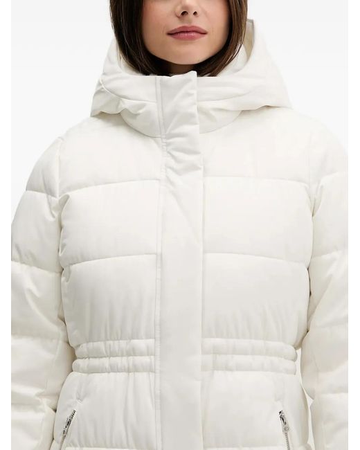 Hollister White Hooded Puffer Coat
