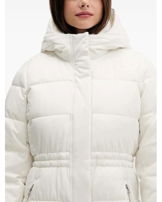 Hollister White Hooded Puffer Coat