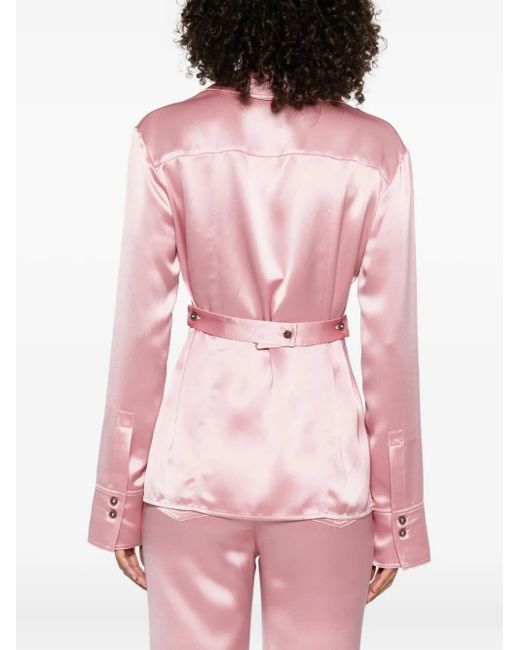 Nanushka Pink Nathalie Fitted Shirt