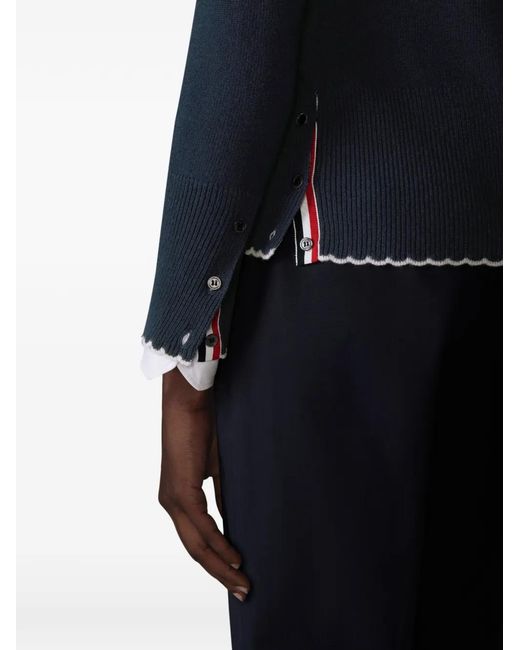 Thom Browne Blue Hector Button-Front Cardigan