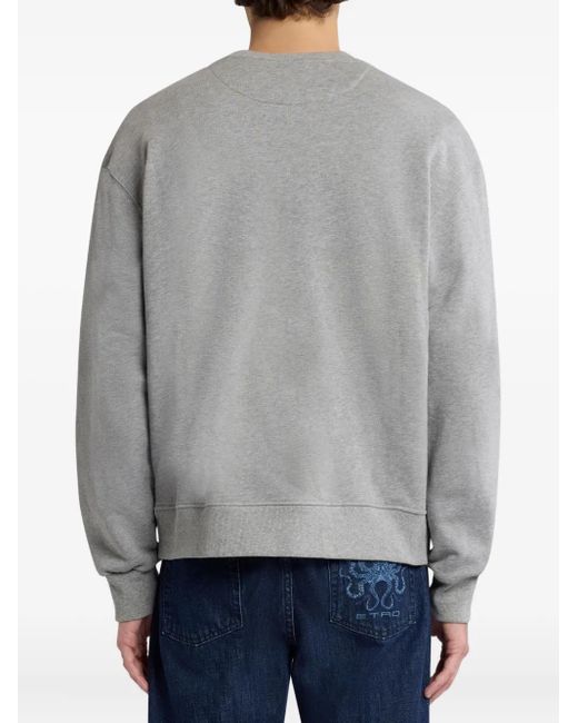 Etro Sweater Met Logoprint in het Gray voor heren