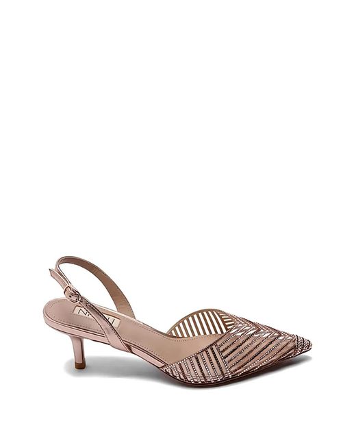 Nicoli Pink Clivia Slingback Pumps