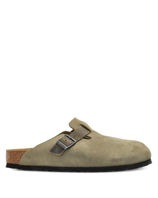 Birkenstock Green Boston Bs Suede Clogs for men