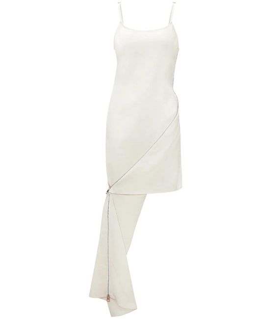 J.W. Anderson White Asymmetric Sleeveless Dress
