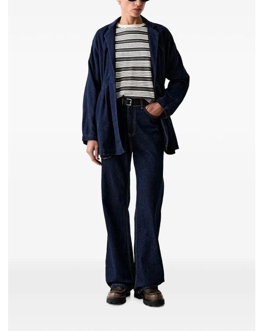 Rag & Bone Black Striped-Pattern T-Shirt