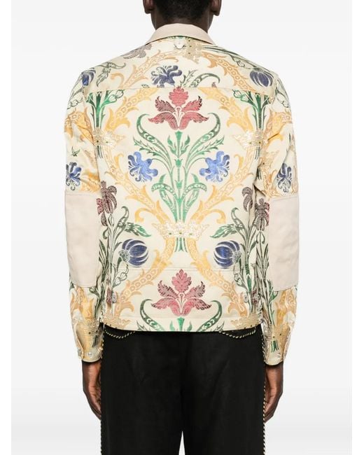 Junya Watanabe White Floral-Motifs Jacket for men