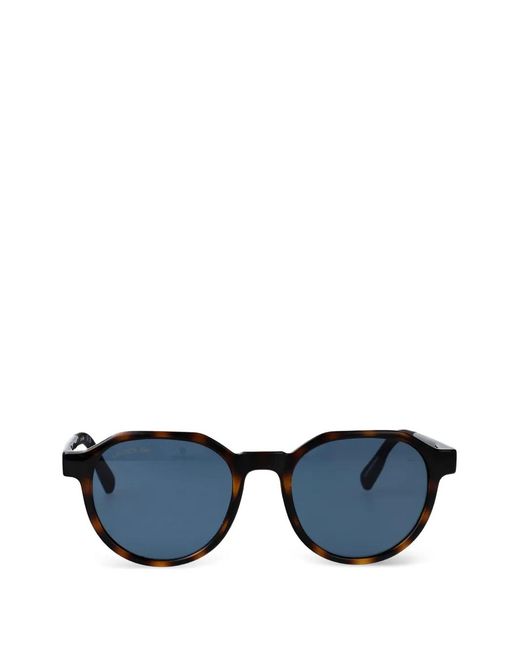 Lacoste Blue Tortoiseshell-Effect Geometric-Frame Sunglasses for men