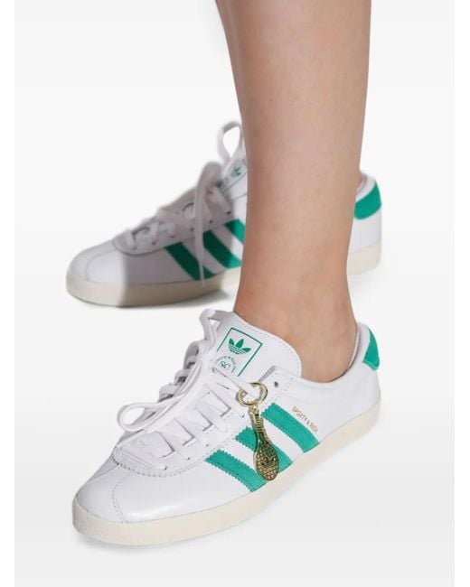 Adidas スリーストライプ レザースニーカー Green