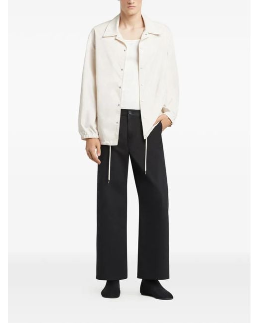 Courreges White Logo Lettering Drawstring Hem Jacket for men