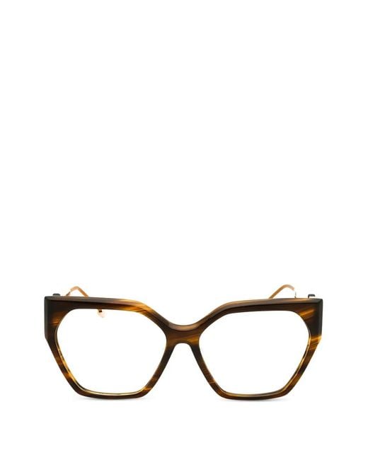 Philipp Plein Black Cat-Eye Glasses
