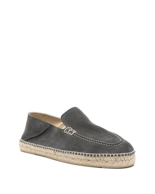 Manebí Gray Contrast-Stitched Espadrilles for men