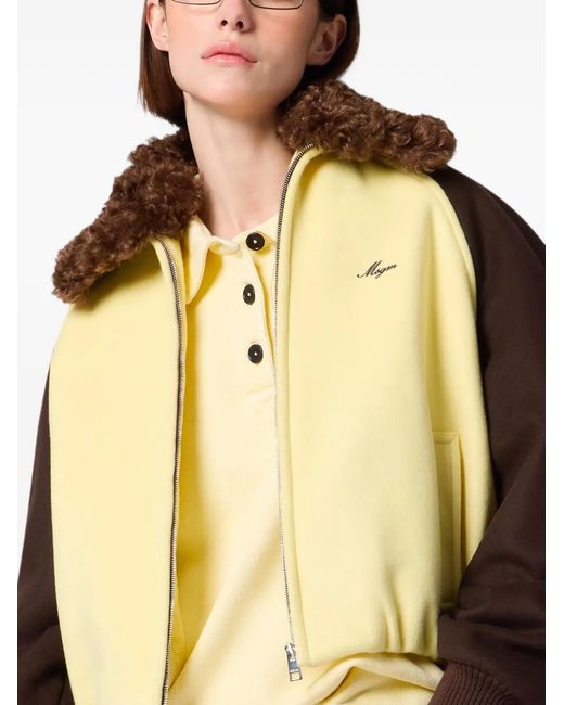 Giacca Con Inserti di MSGM in Natural