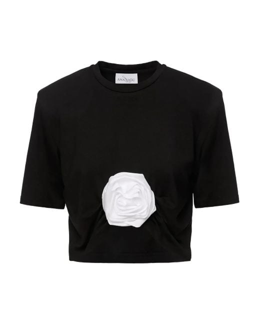 Ana Radu ローズトリム トップ Black