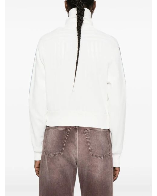 Autry White Logo-Patch Side-Stripe Jacket