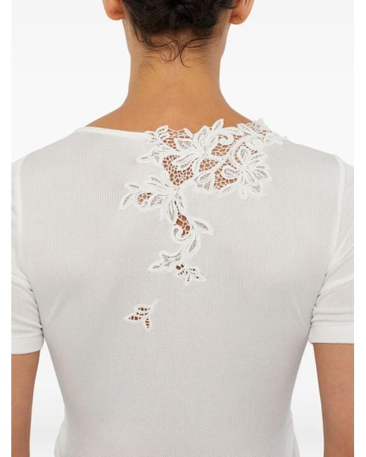 Christopher Esber レーストリム Tシャツ White