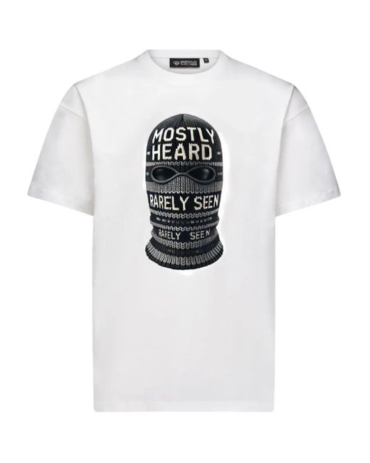 メンズ Mostly Heard Rarely Seen Ski Mask Tシャツ White