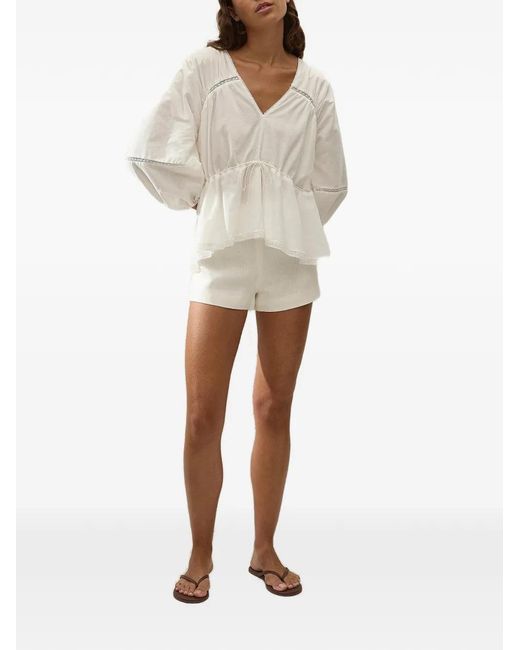 Faithfull The Brand White Hardy Cuffed Shorts