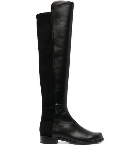 Stuart Weitzman Black 5050 Leather Boots